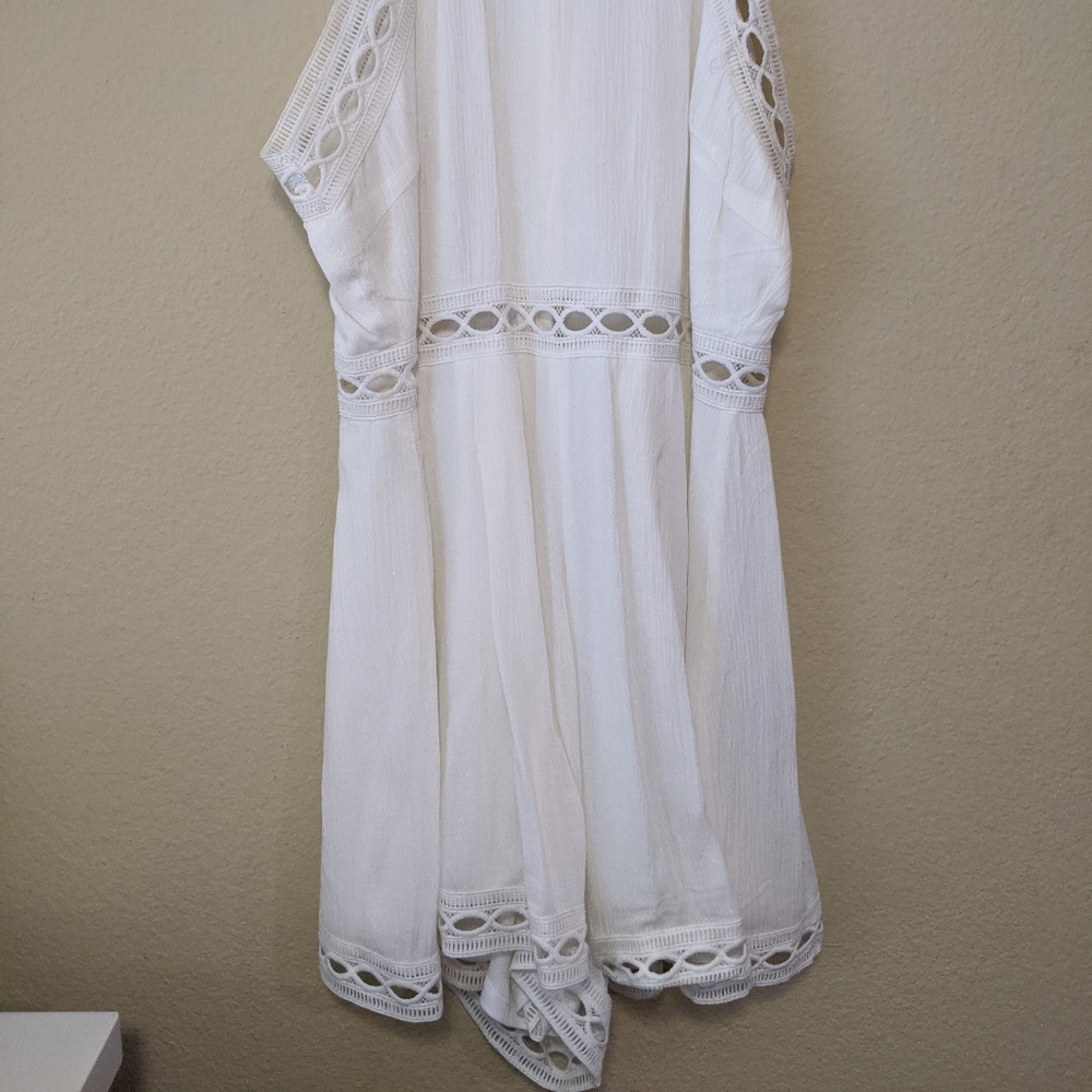 π€ANGL Greek Goddess Romper Halter in White NWOT - Picture 7 of 8